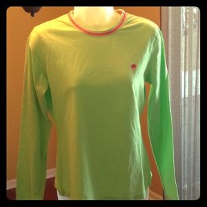Lilly Pulitzer lime green long sleeve T